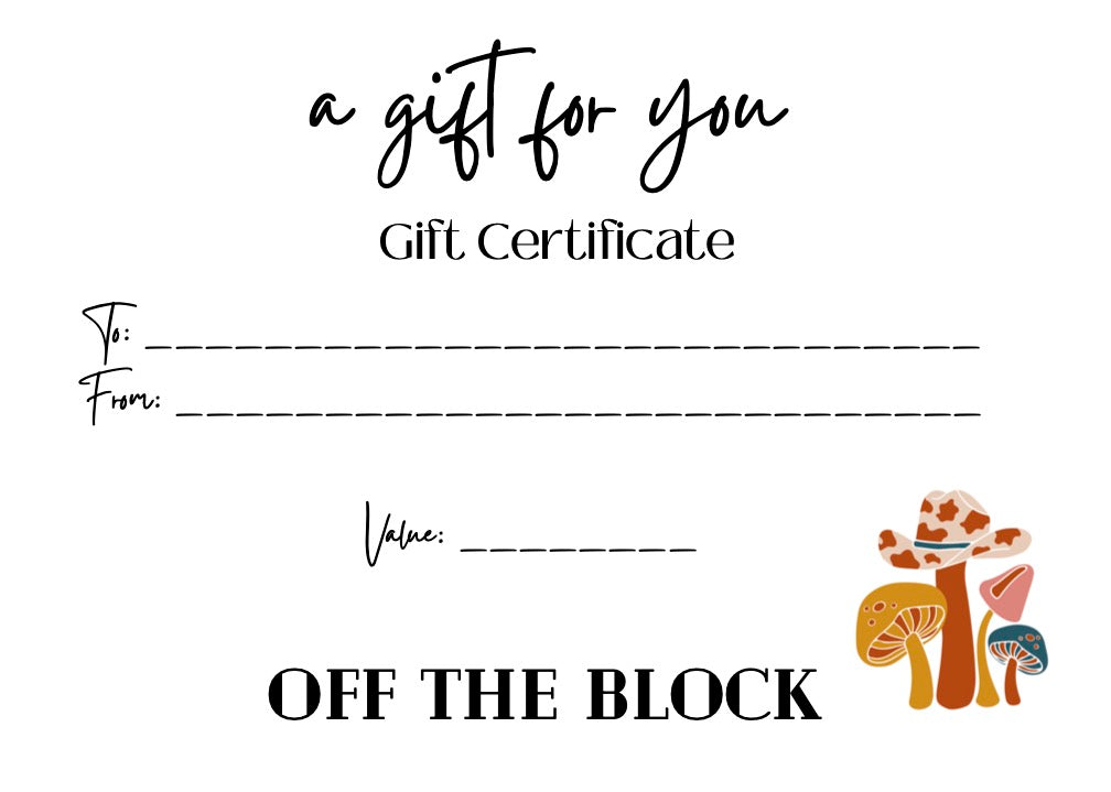 Off The Block Gift Card